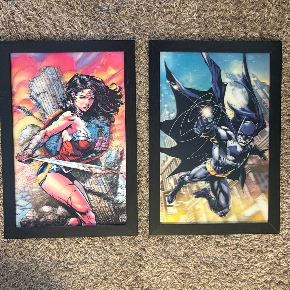 Marvel Dynamic Duo Wall Art with Red and Blue Accents